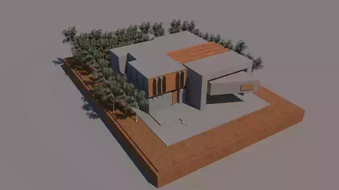 House model modern in desert