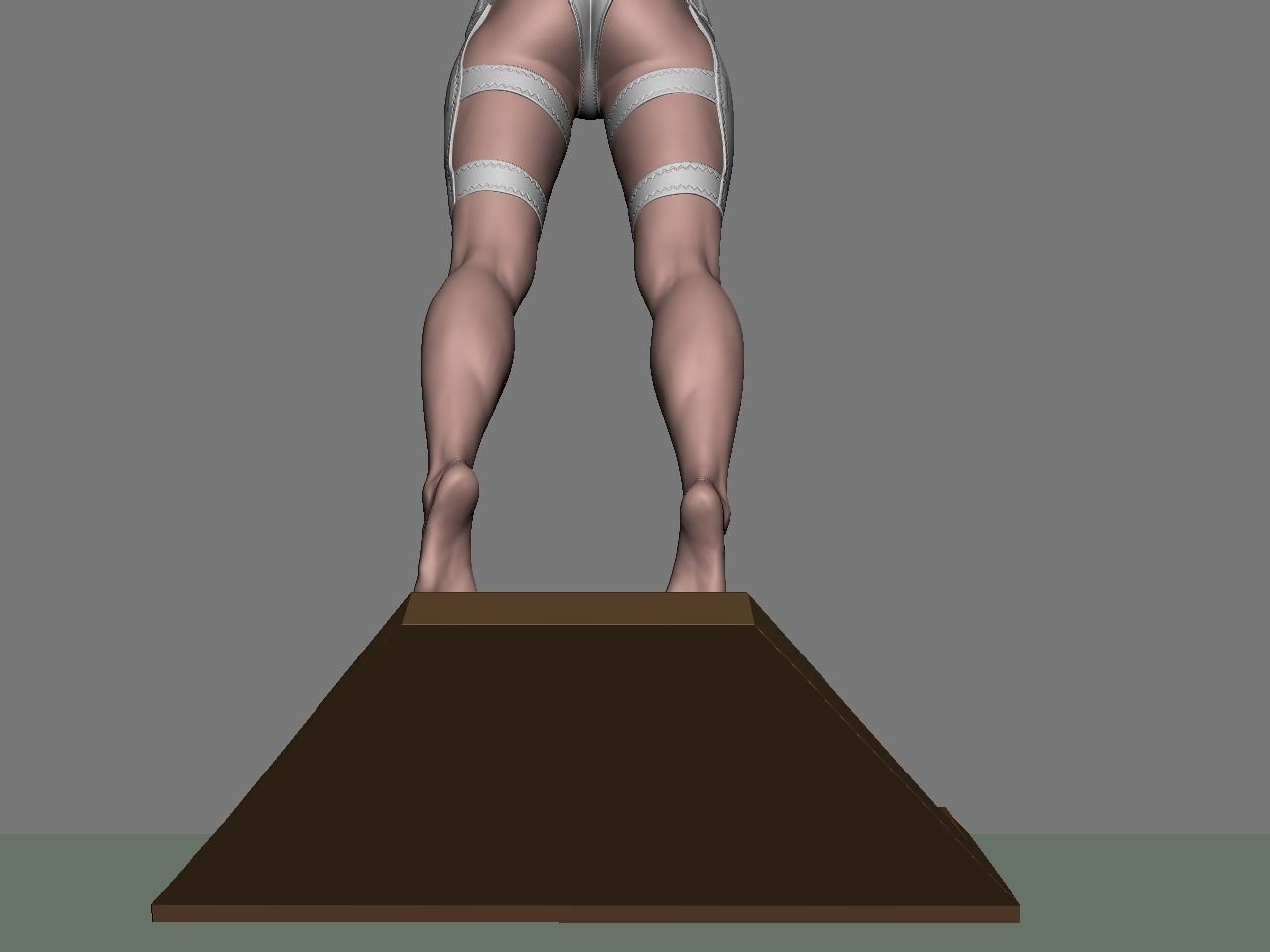 Leeloo woman jumping on platform 3D print model_38