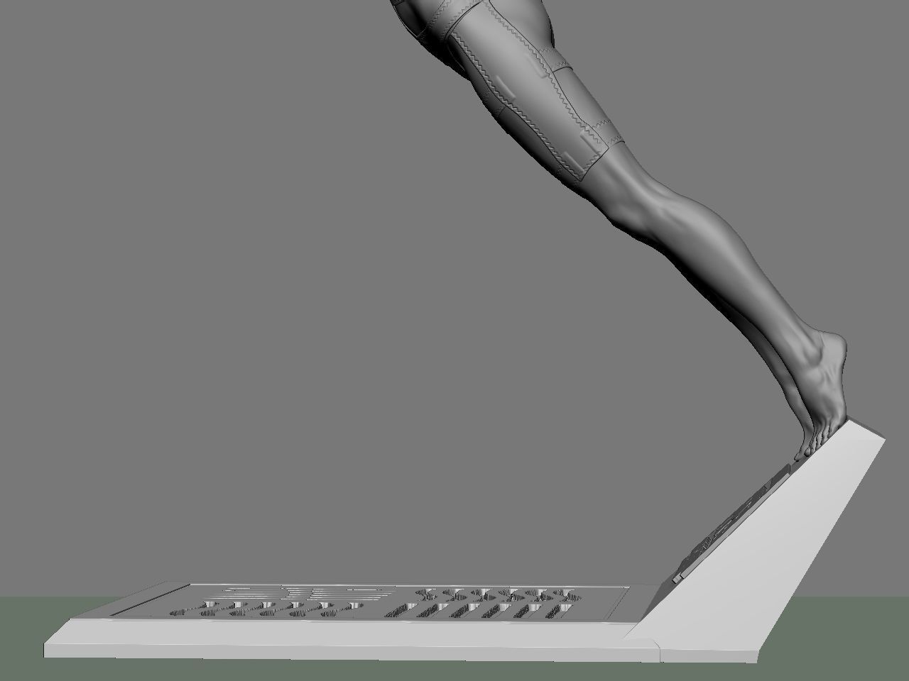 Leeloo woman jumping on platform 3D print model_43