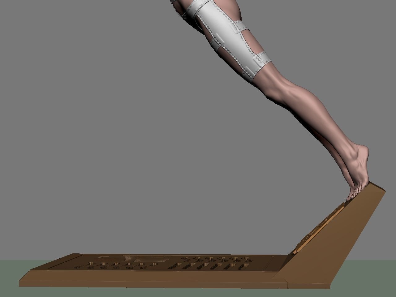 Leeloo woman jumping on platform 3D print model_42