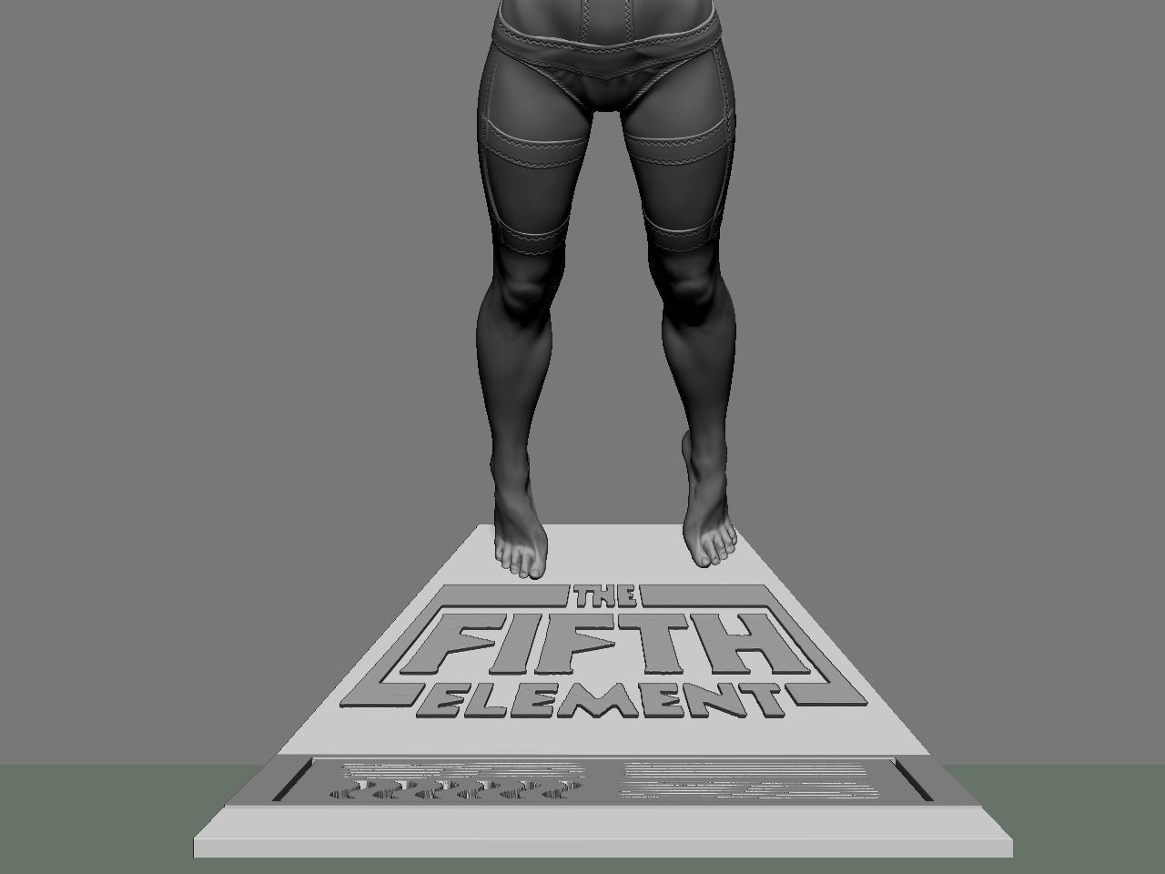Leeloo woman jumping on platform 3D print model_47
