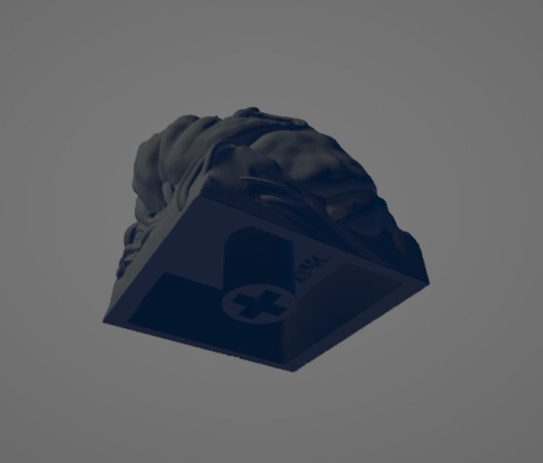 Keycap pumpkin 3D print model_4