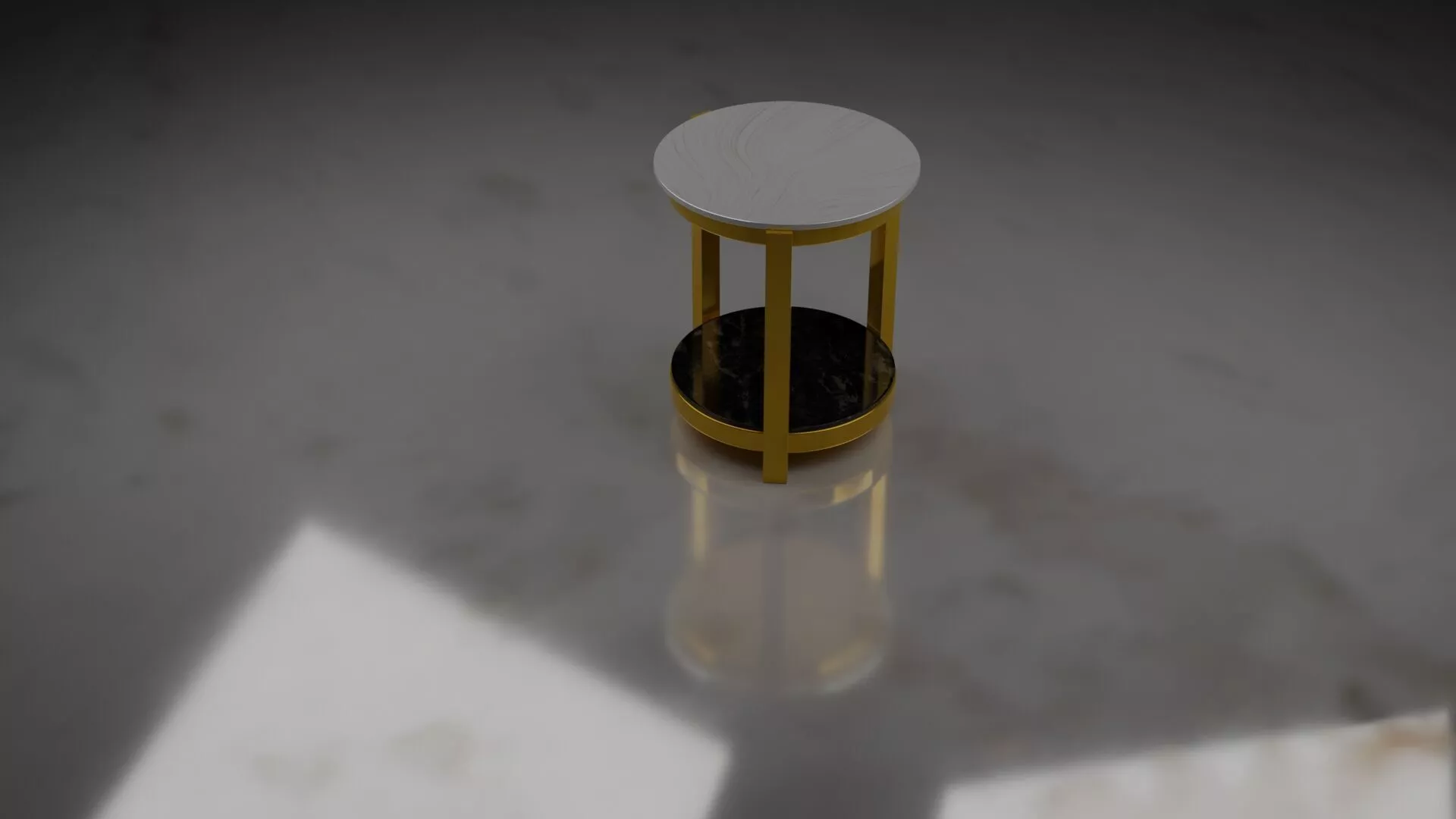 Tea table with tri legs Free 3D model