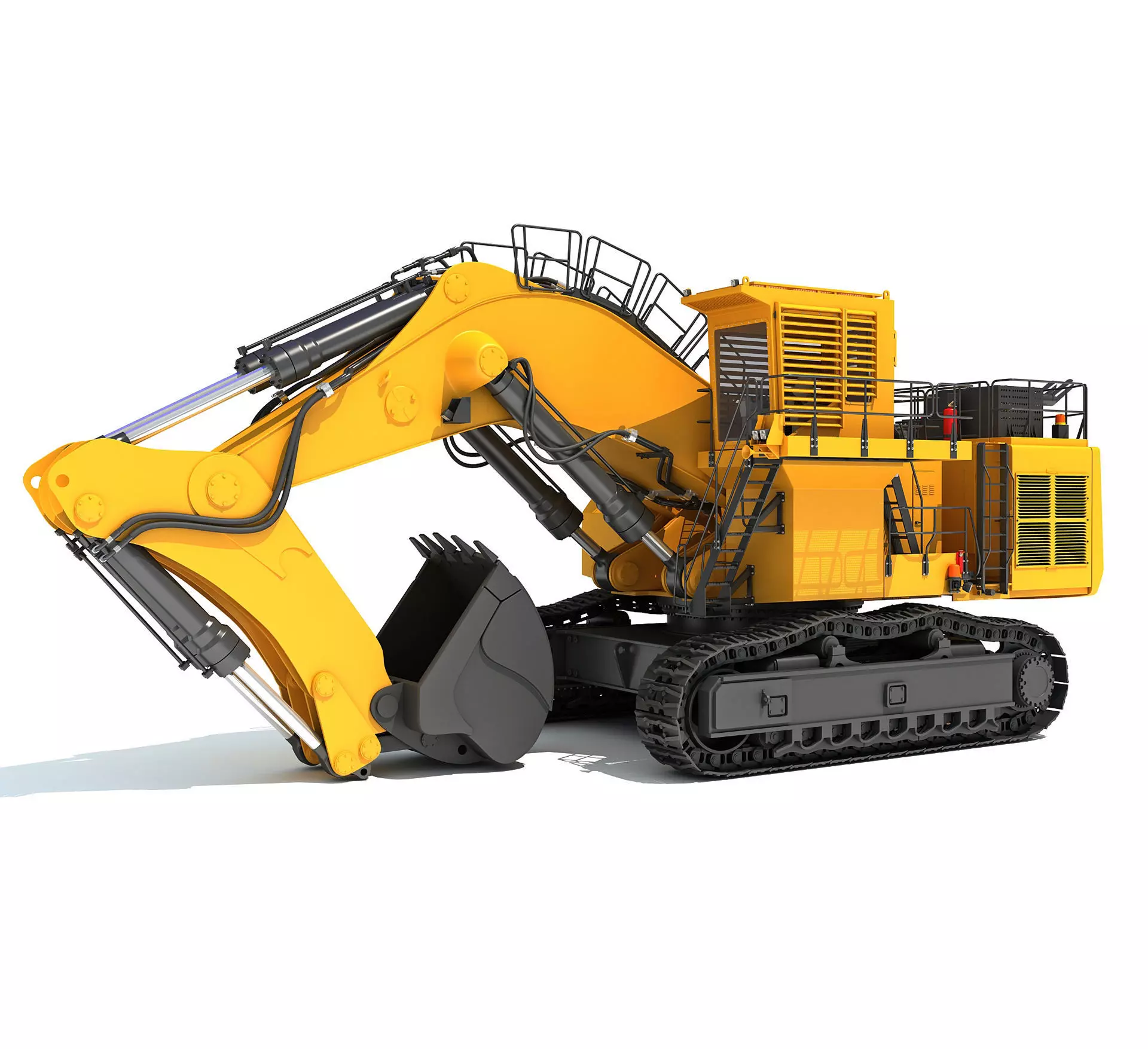 Tracked Mining Excavator 3D model