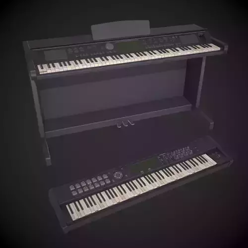 Electric Piano Set Low-poly 3D model