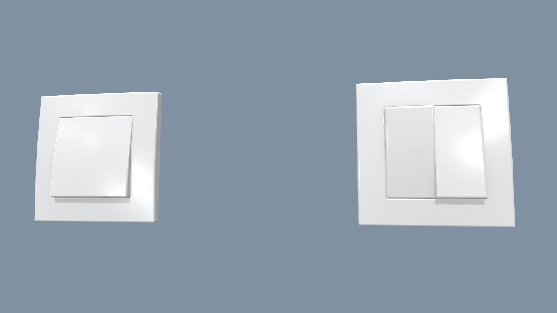 Electrical Switches and Outlets Low-poly 3D model_9
