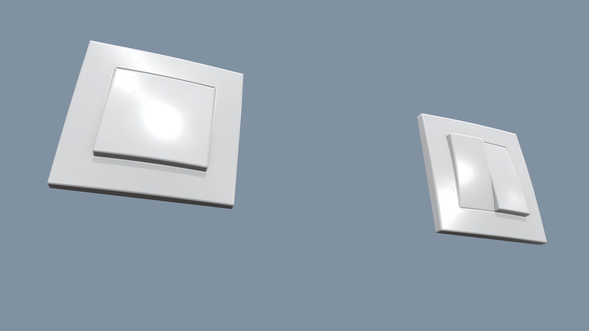Electrical Switches and Outlets Low-poly 3D model_10