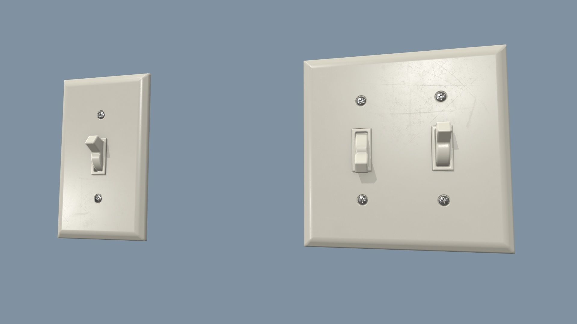 Electrical Switches and Outlets Low-poly 3D model_7