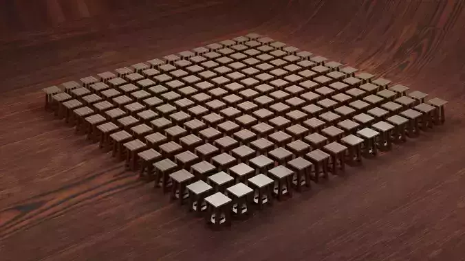 sitting stool pack 3D model