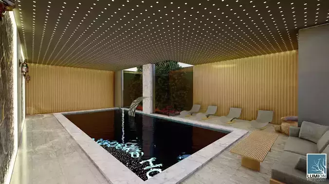 LUXURY  MODERN POOL VILLA JACUZZI INTERIOR GARDEN