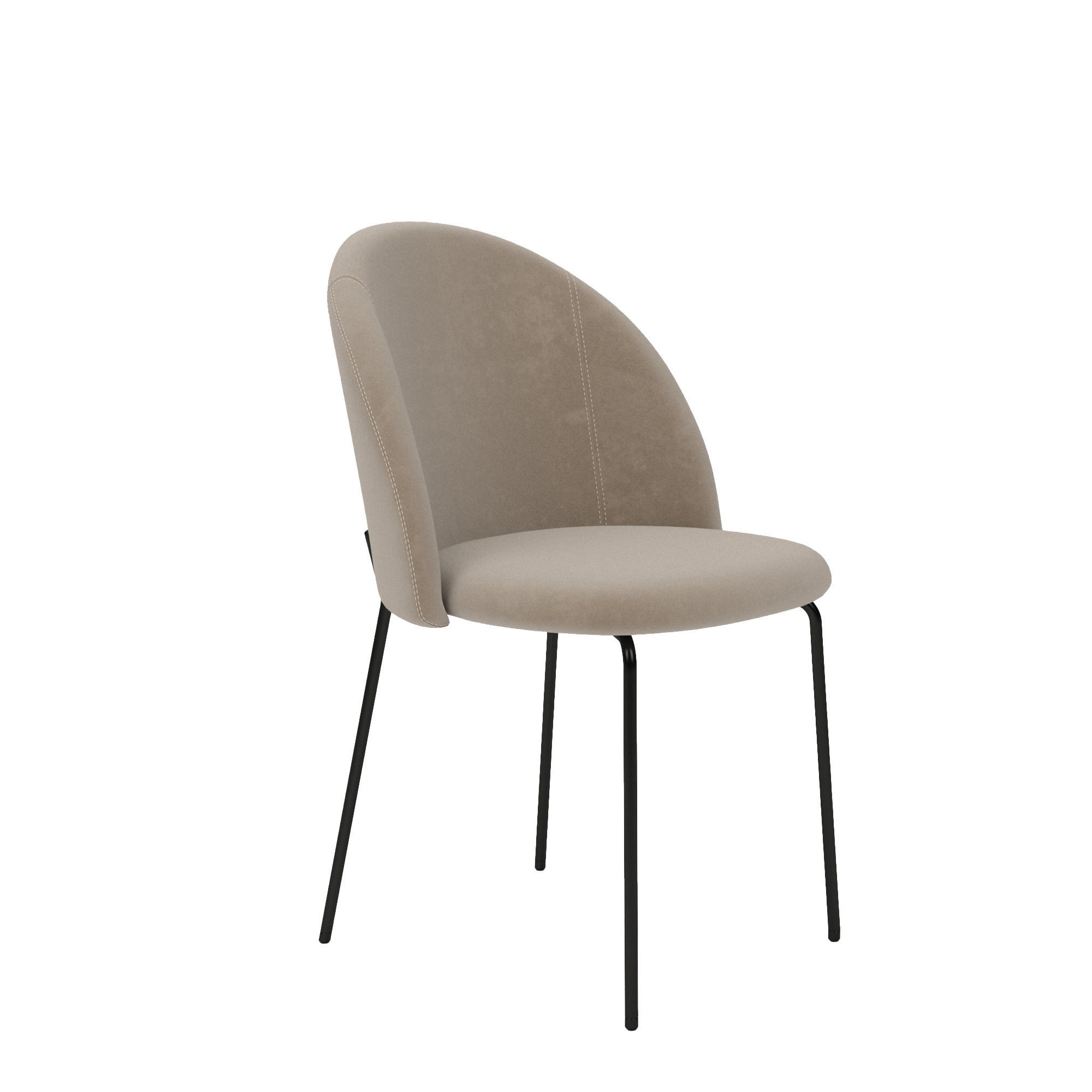 Chair two dining chairs with legs 3D model_5