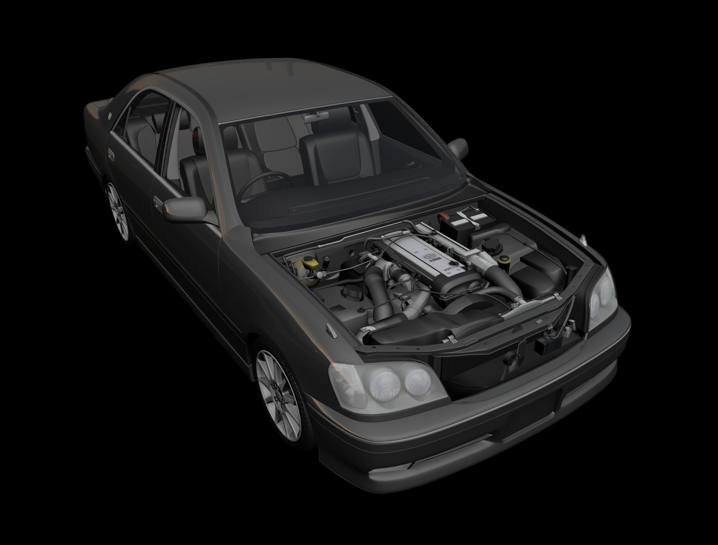 Toyota Crown 170 3D model_4