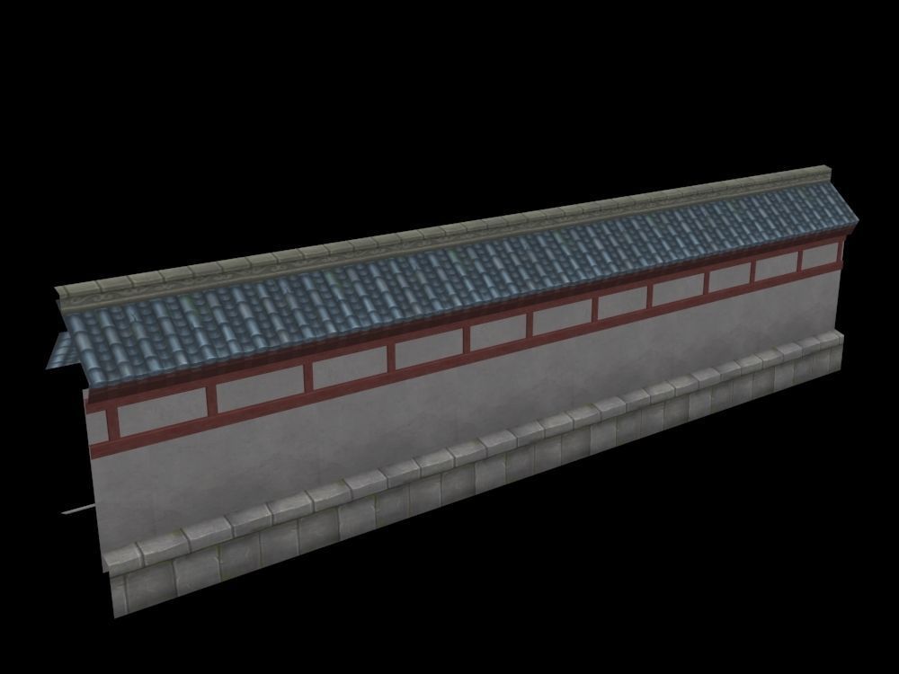 Group components of ancient architecture Low-poly 3D model_14