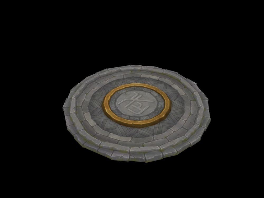 Group components of ancient architecture Low-poly 3D model_10