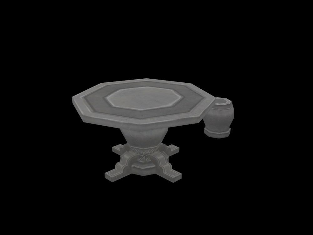 Group components of ancient architecture Low-poly 3D model_15