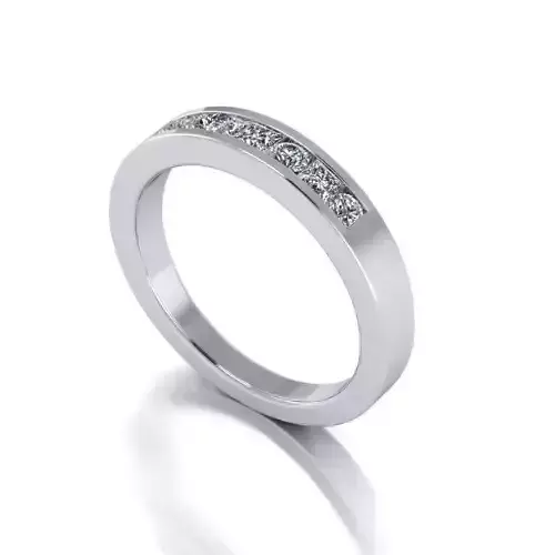 Princess And Round Eternity Ring