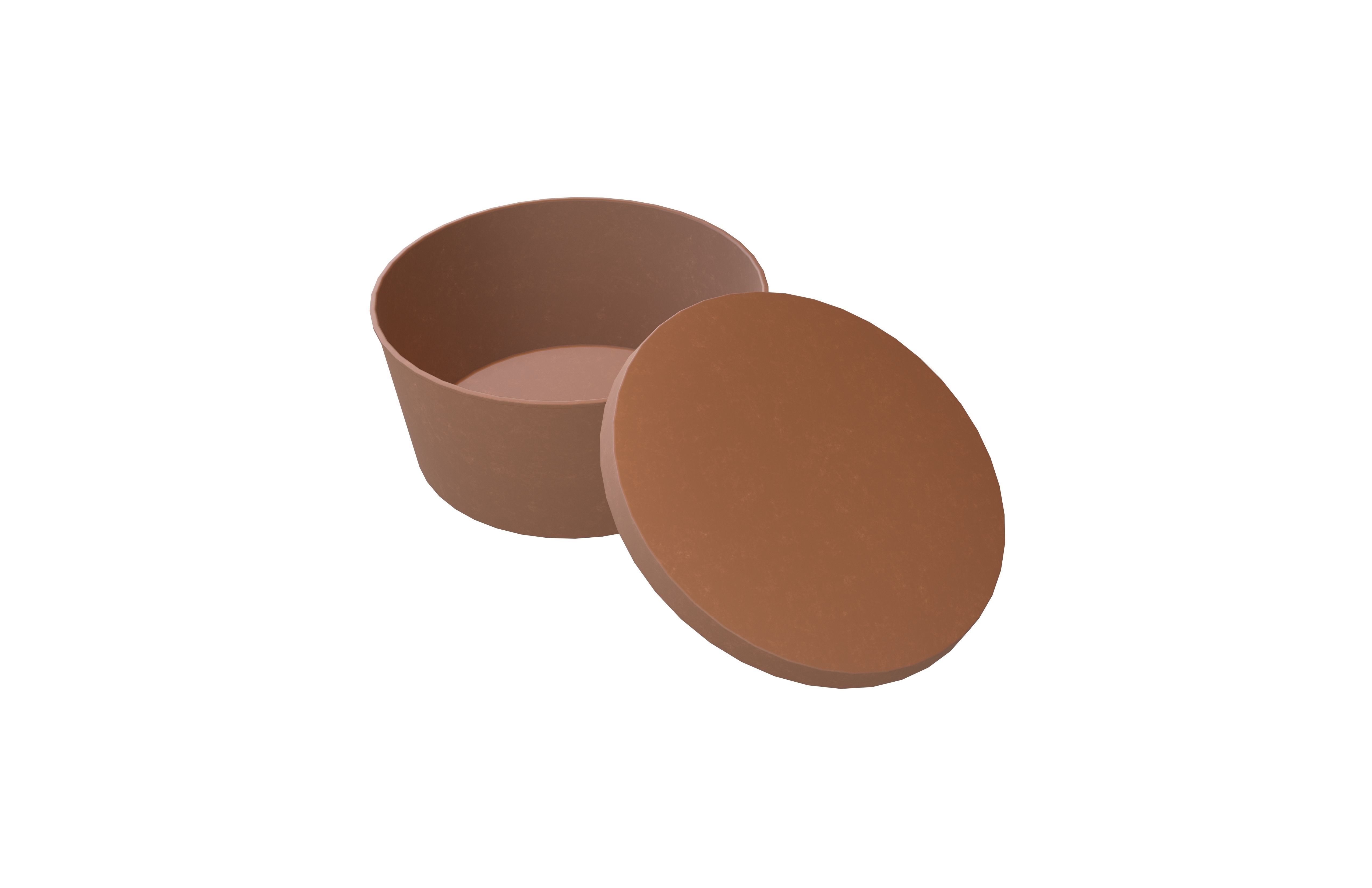 Round Disposable Lunch Box v2 002 Low-poly 3D model_1