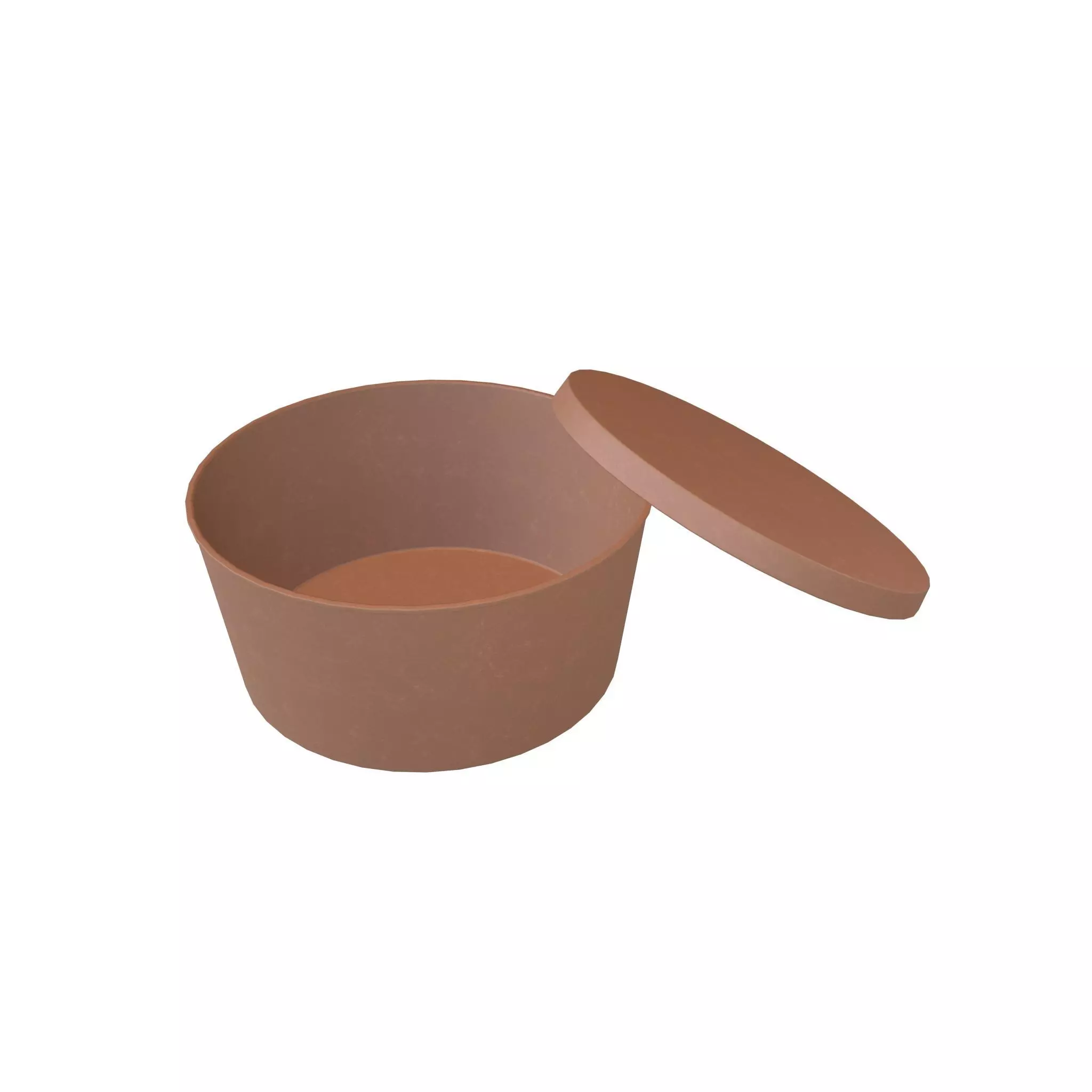 Round Disposable Lunch Box v2 002 Low-poly 3D model_0