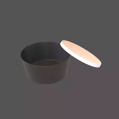 Round Disposable Lunch Box v2 003 Low-poly 3D model 5
