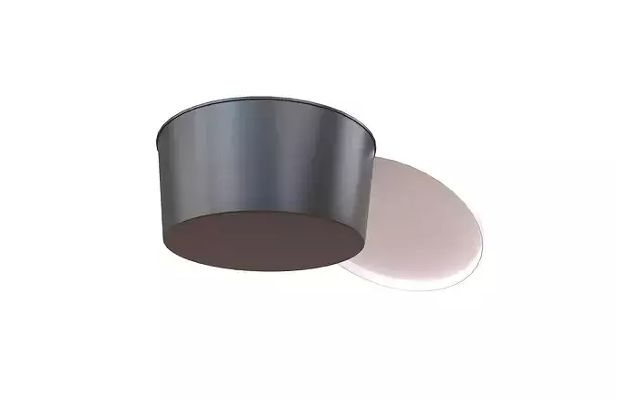 Round Disposable Lunch Box v2 003 Low-poly 3D model 4