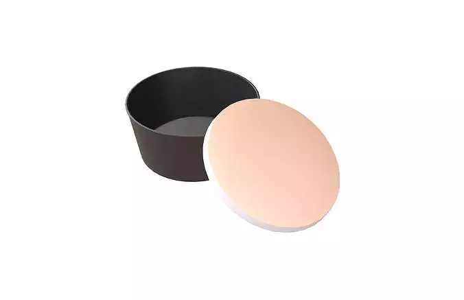 Round Disposable Lunch Box v2 003 Low-poly 3D model 3