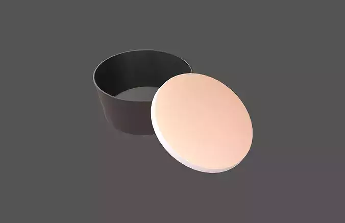 Round Disposable Lunch Box v2 003 Low-poly 3D model 7