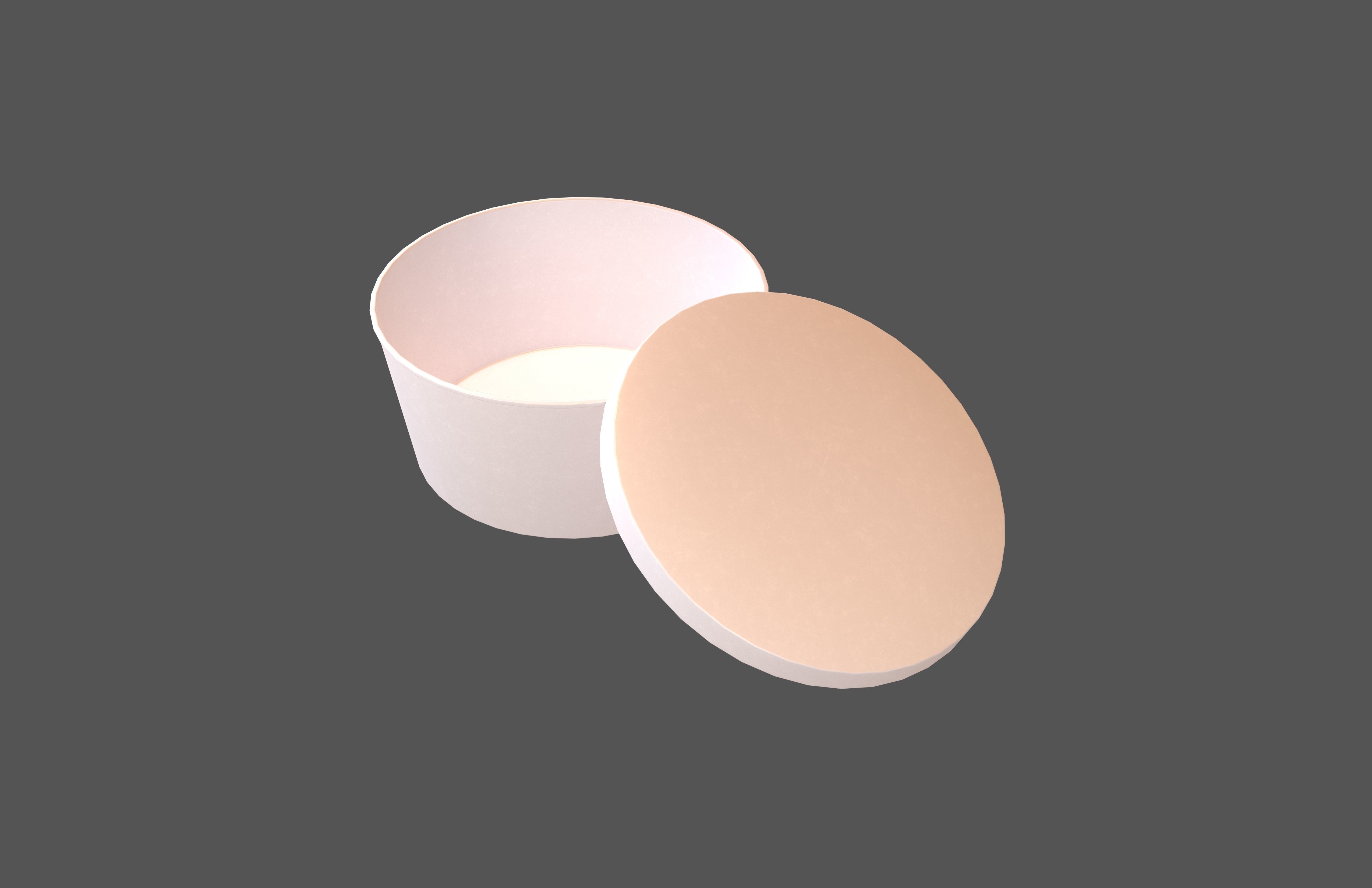 Round Disposable Lunch Box v2 004 Low-poly 3D model_2