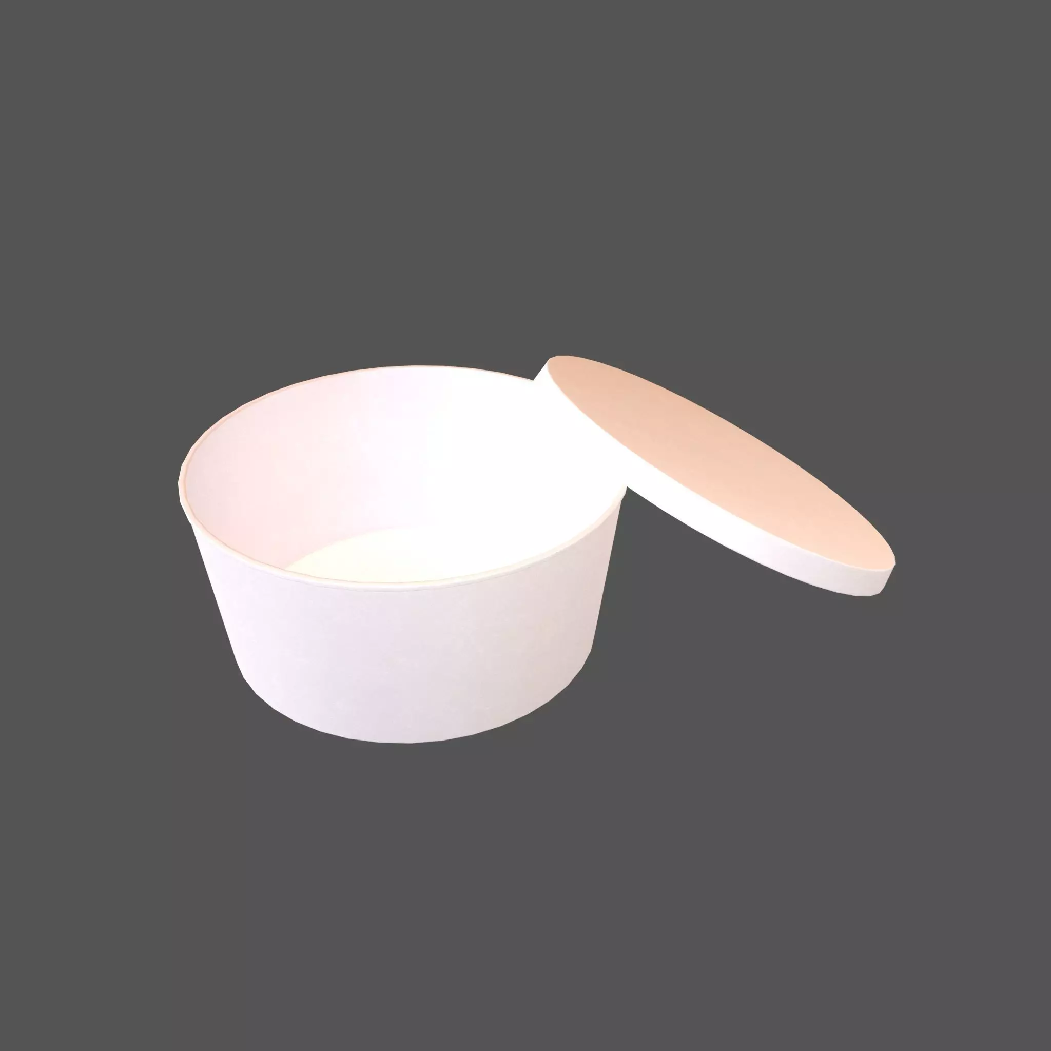 Round Disposable Lunch Box v2 004 Low-poly 3D model_0