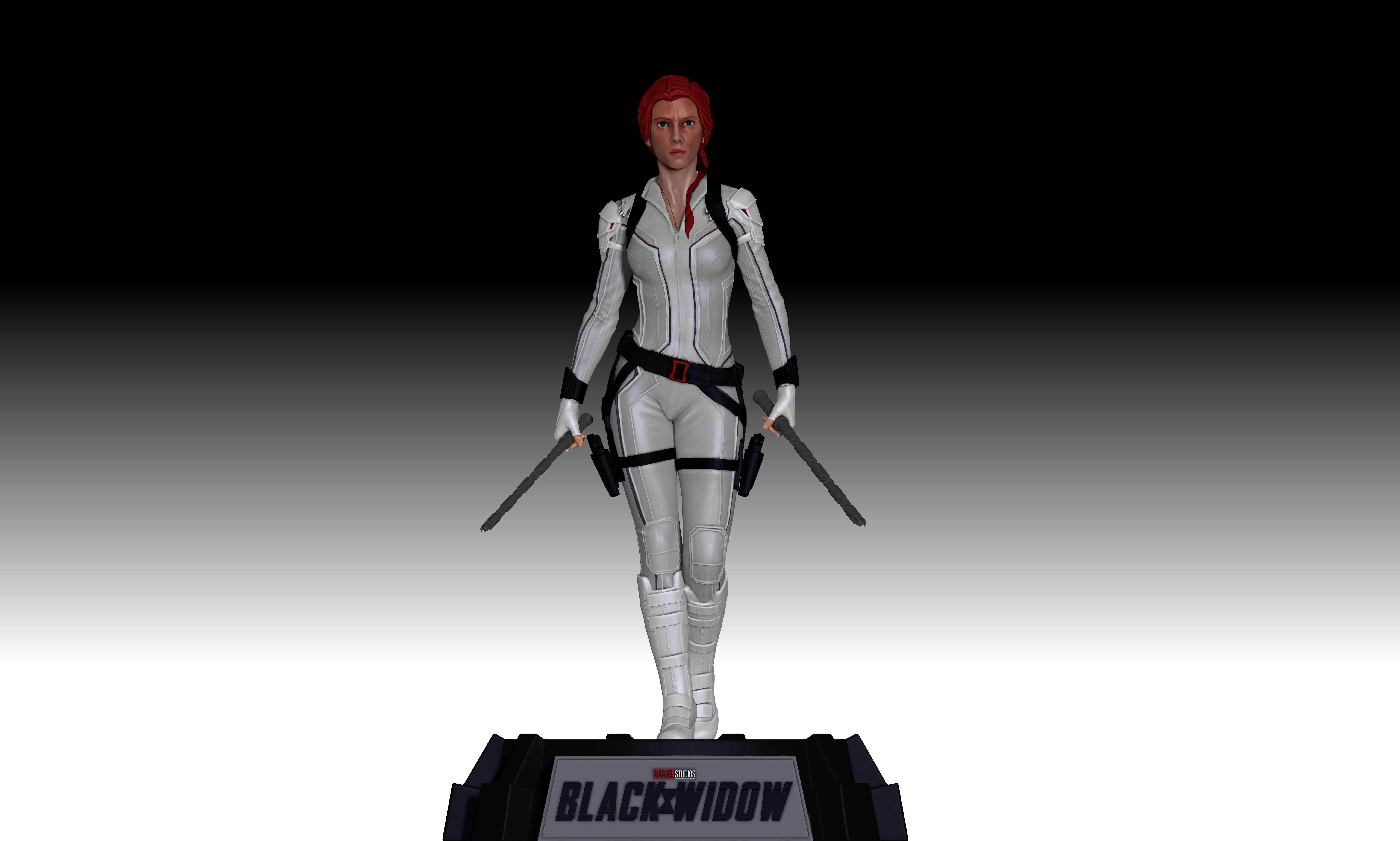Scarlett Johansson  - Black WIdow for 3D Printing 3D print model_1