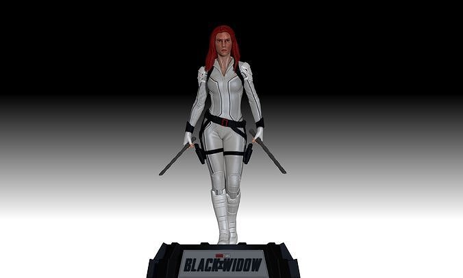 Scarlett Johansson  - Black WIdow for 3D Printing 3D print model