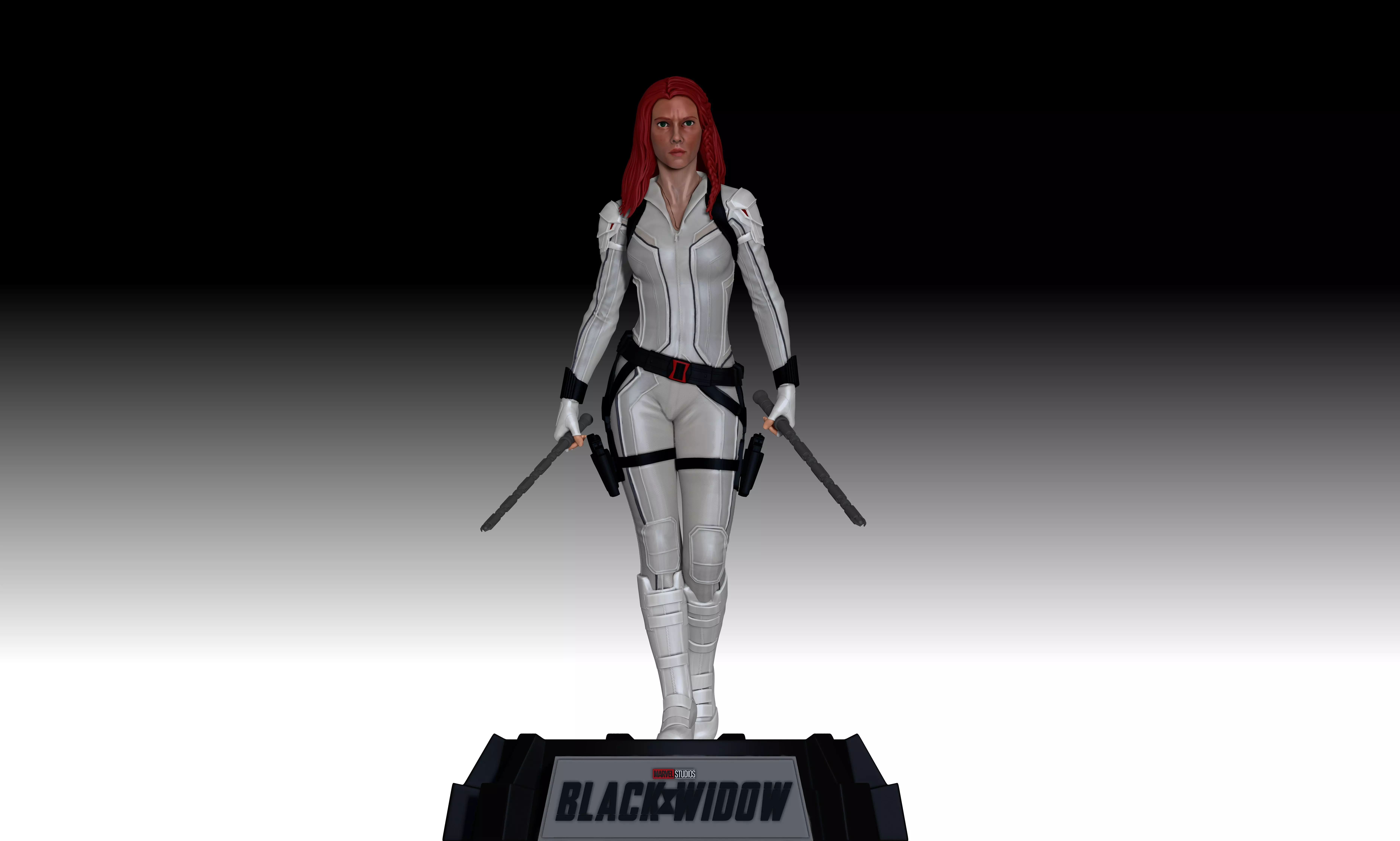 Scarlett Johansson  - Black WIdow for 3D Printing 3D print model_0