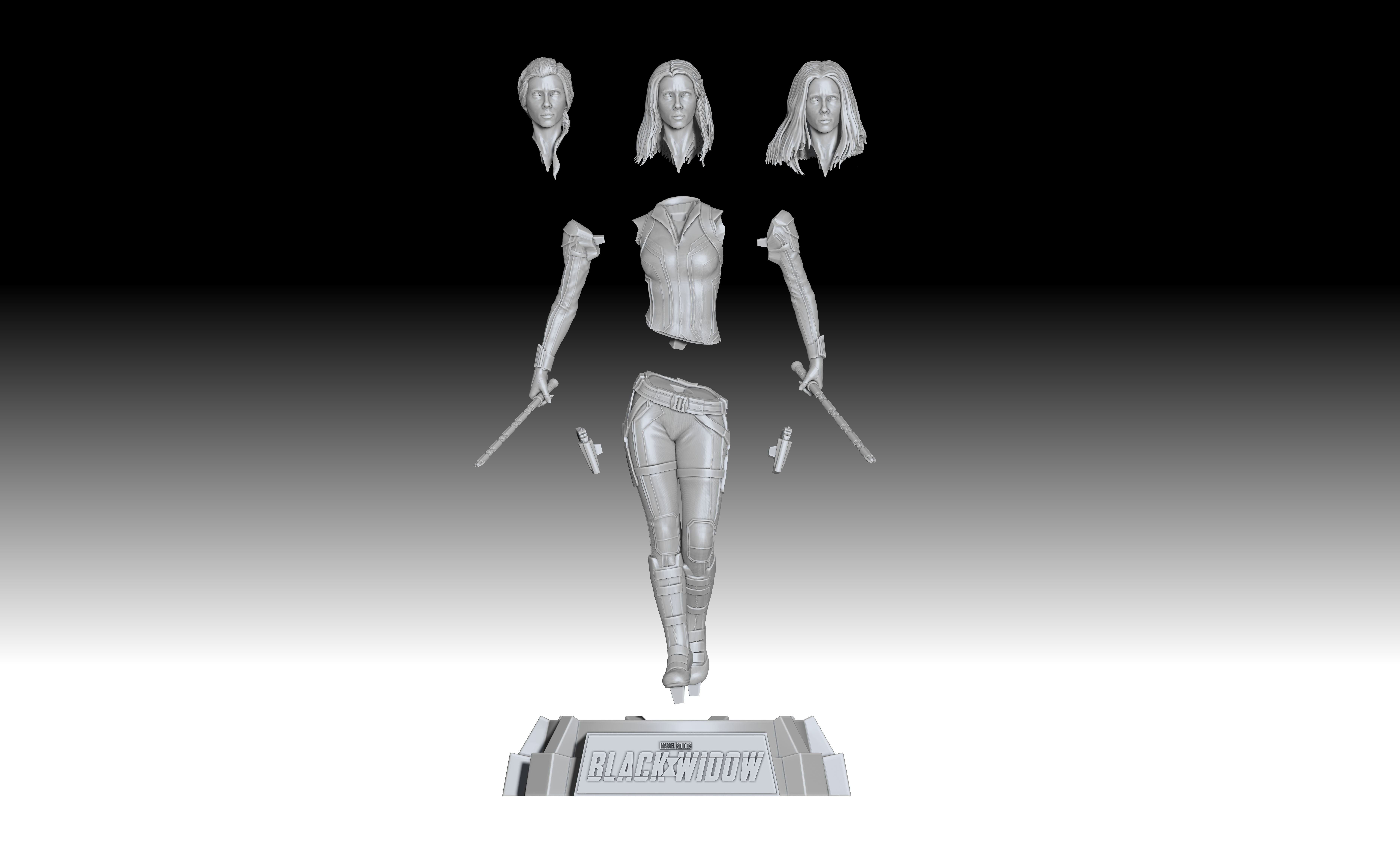 Scarlett Johansson  - Black WIdow for 3D Printing 3D print model_15