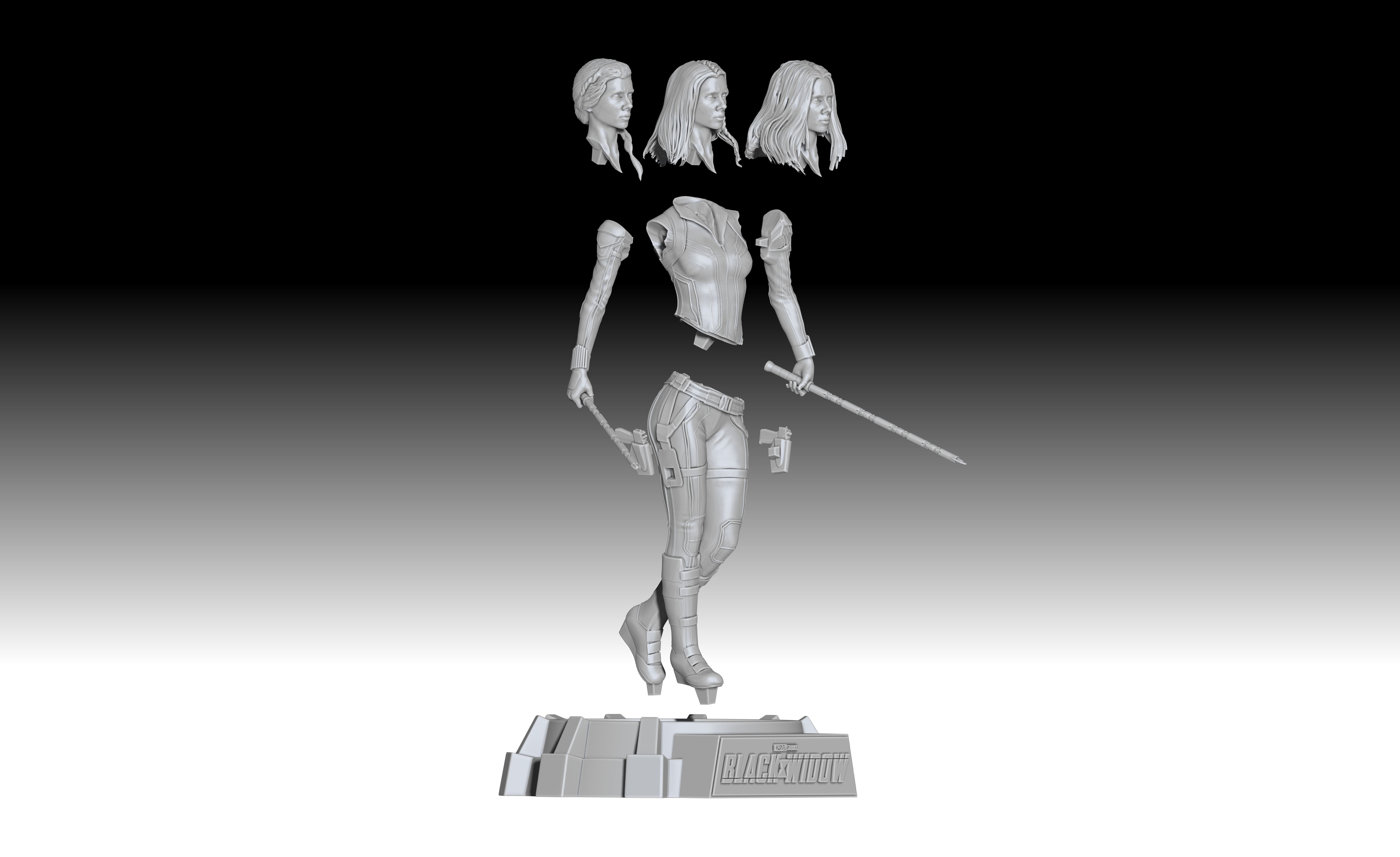 Scarlett Johansson  - Black WIdow for 3D Printing 3D print model_16
