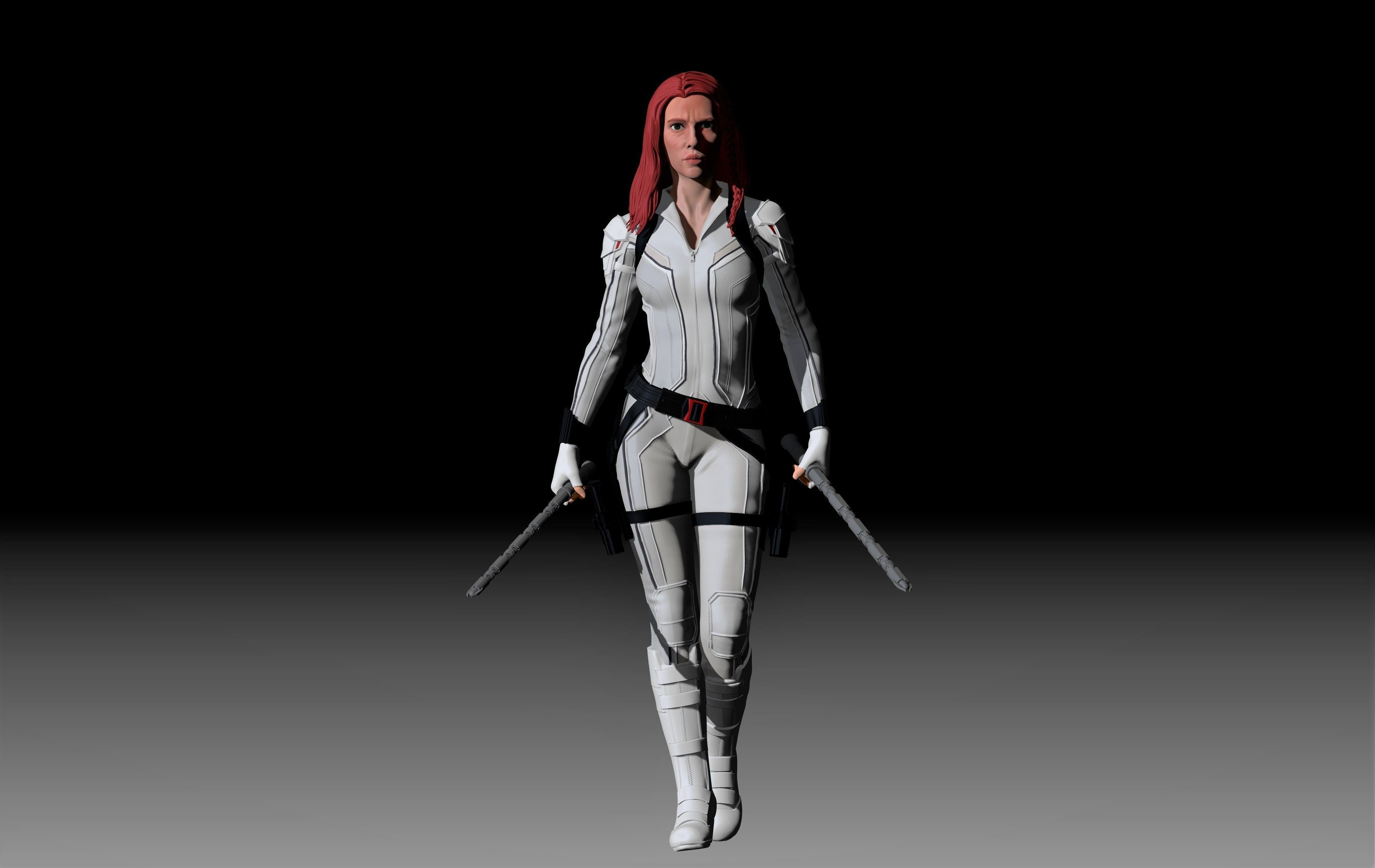 Scarlett Johansson  - Black WIdow for 3D Printing 3D print model_5