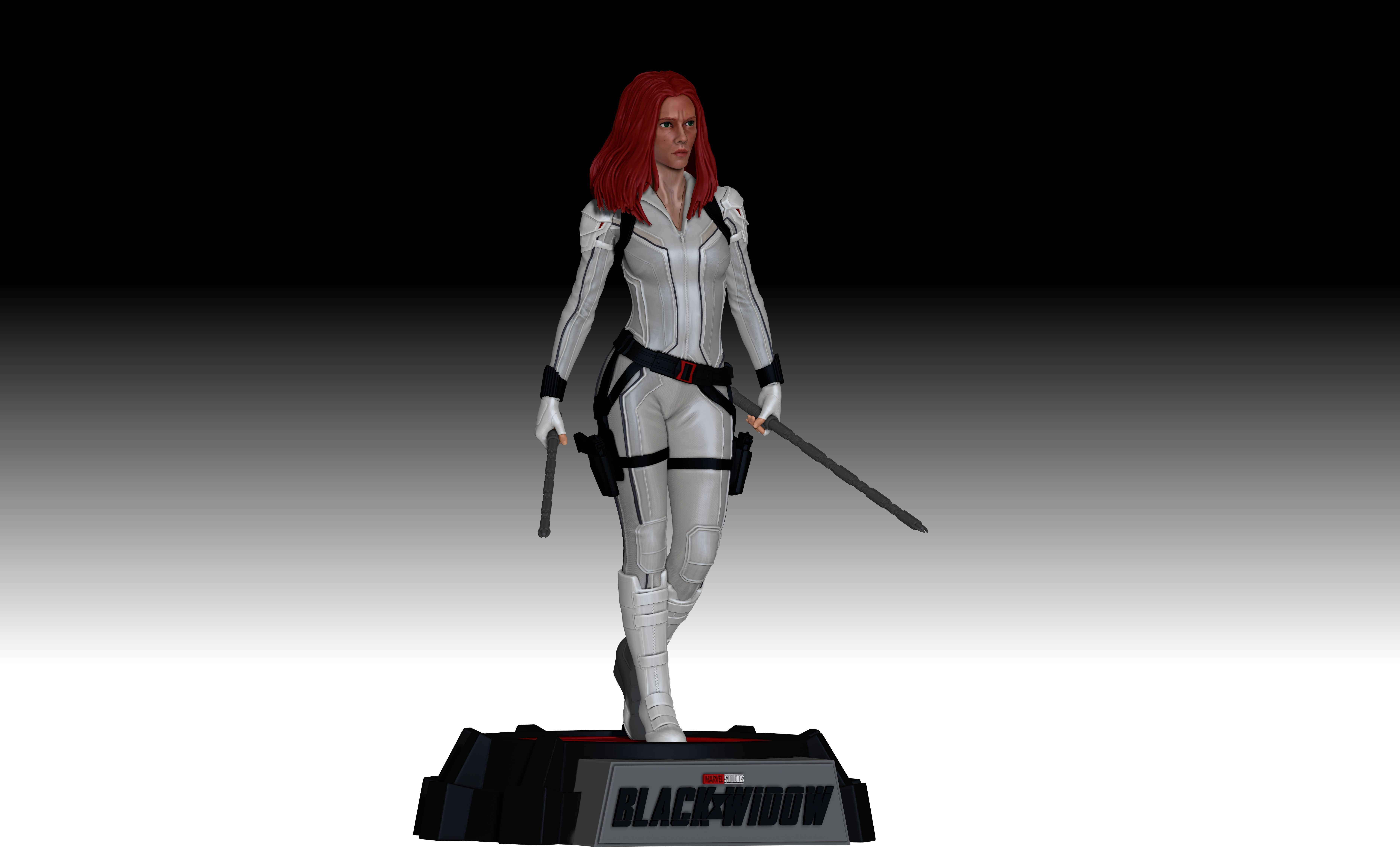 Scarlett Johansson  - Black WIdow for 3D Printing 3D print model_3