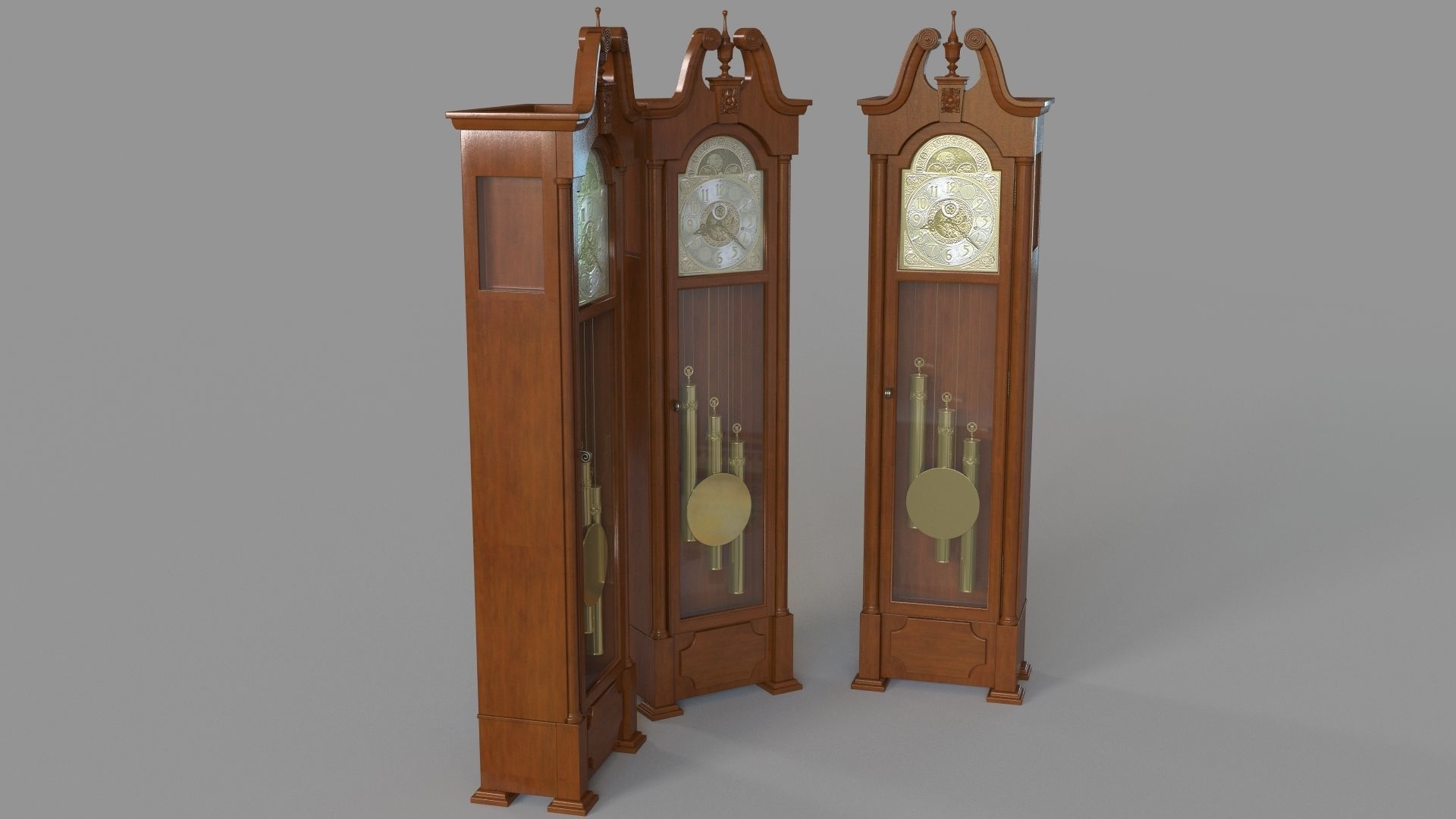 Howard Miller Grandfather Clock 3D model_2