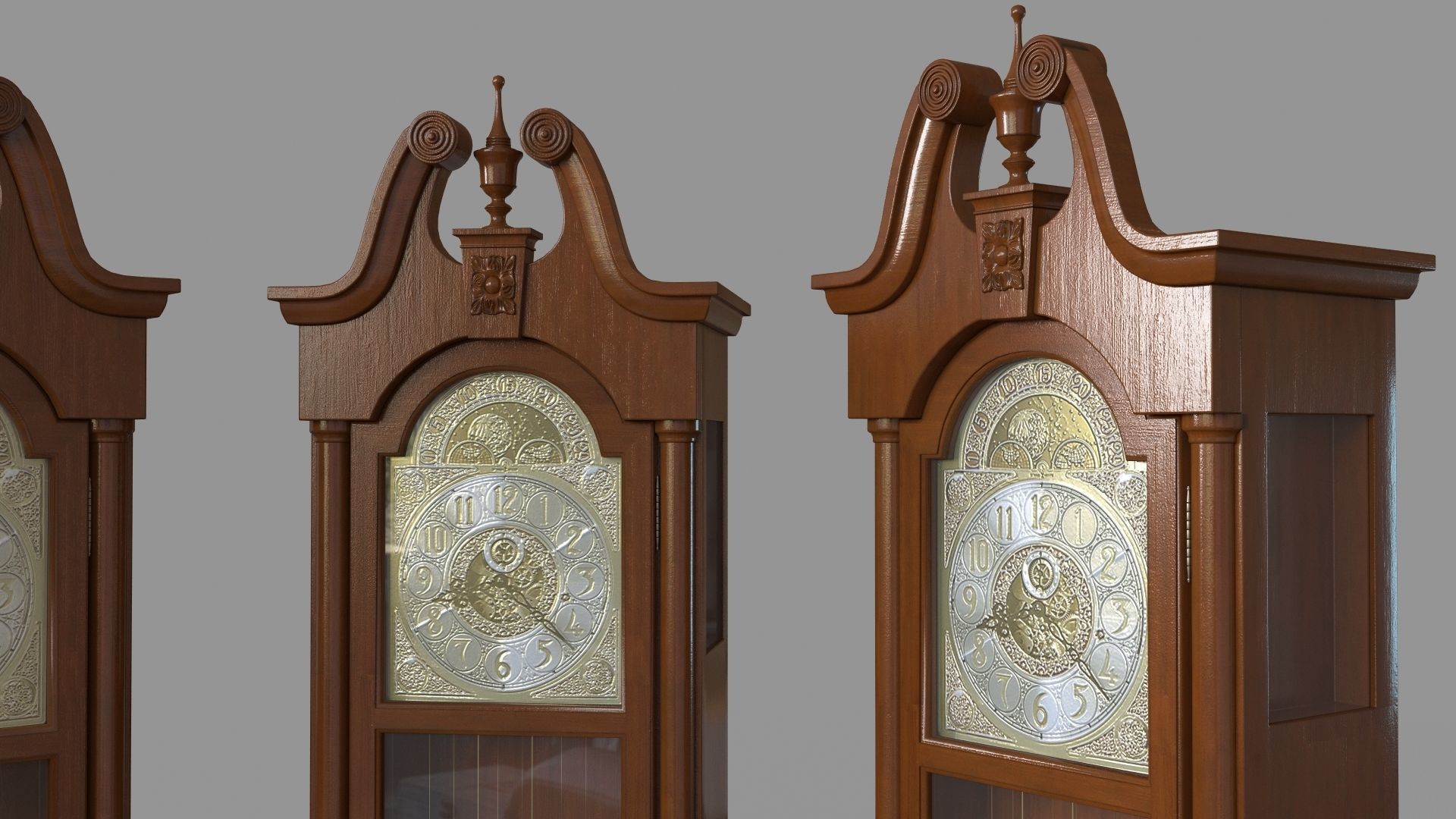 Howard Miller Grandfather Clock 3D model_4