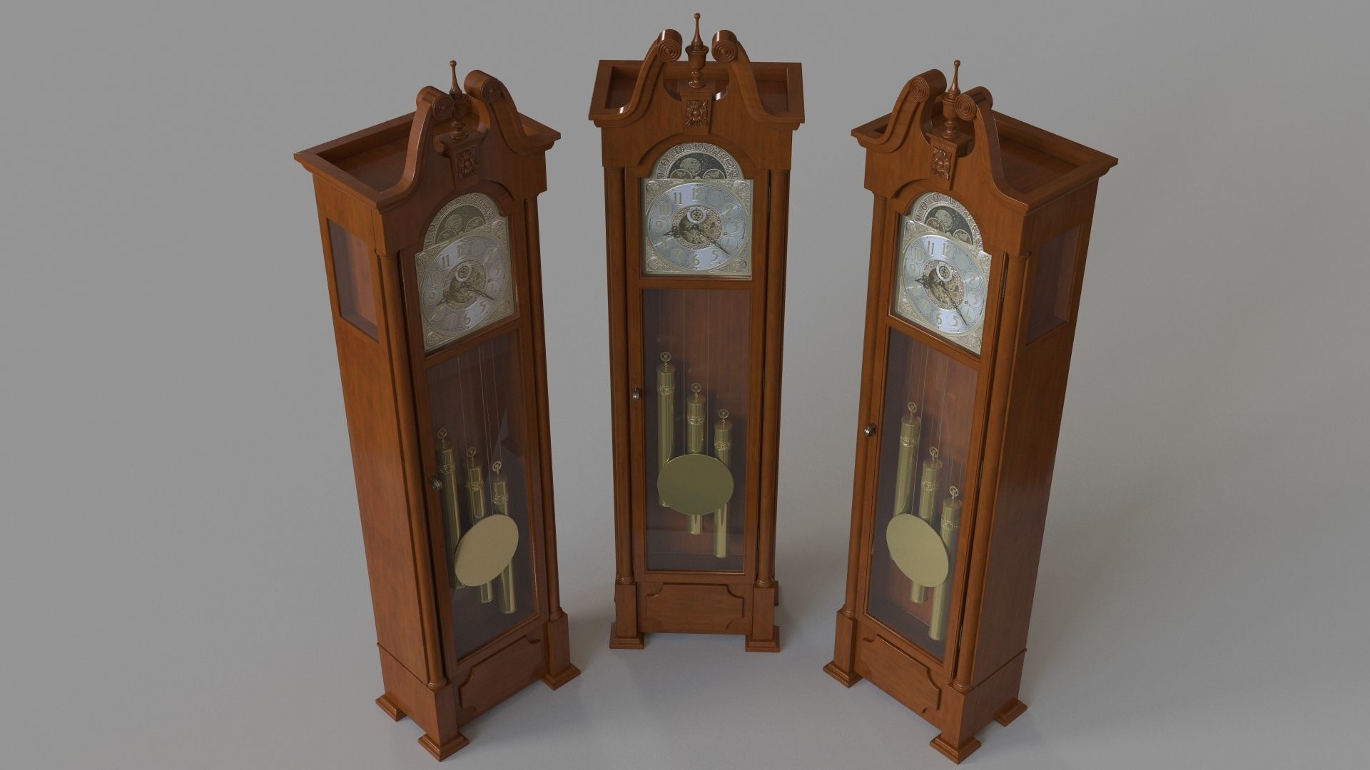 Howard Miller Grandfather Clock 3D model_3