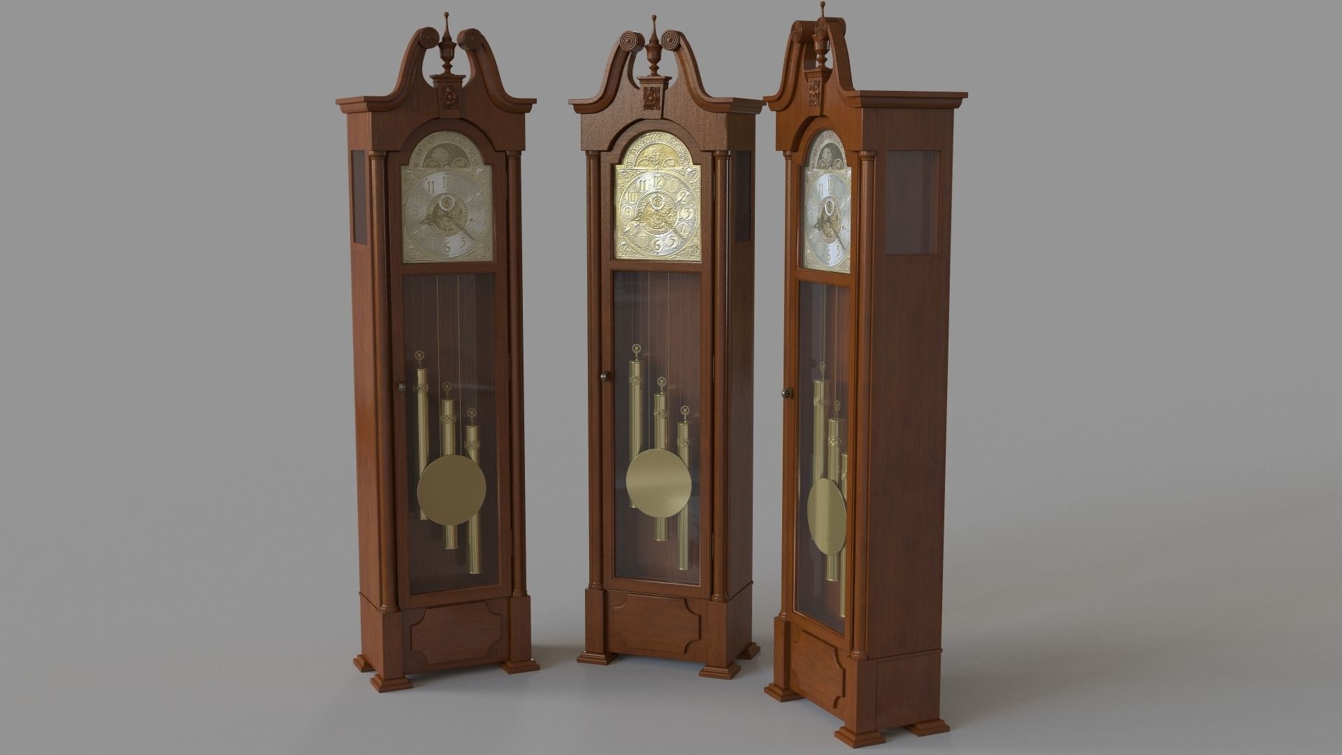 Howard Miller Grandfather Clock 3D model_1