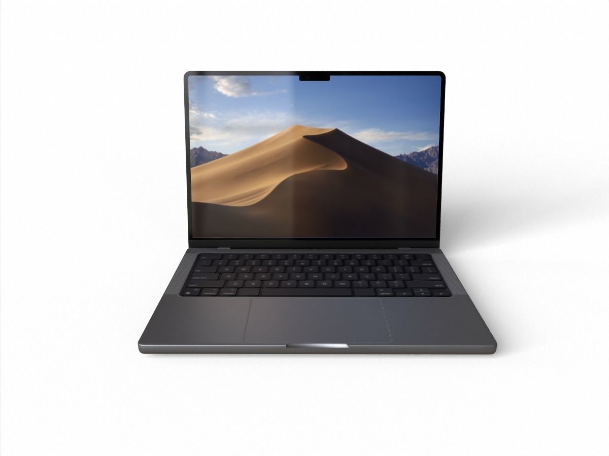 2021 M1 pro max Macbook pro 13 inch Low-poly 3D model_2