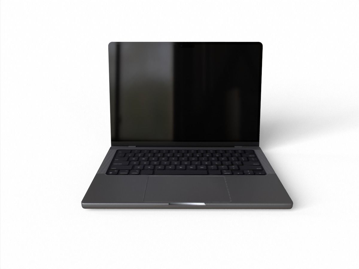 2021 M1 pro max Macbook pro 13 inch Low-poly 3D model_3