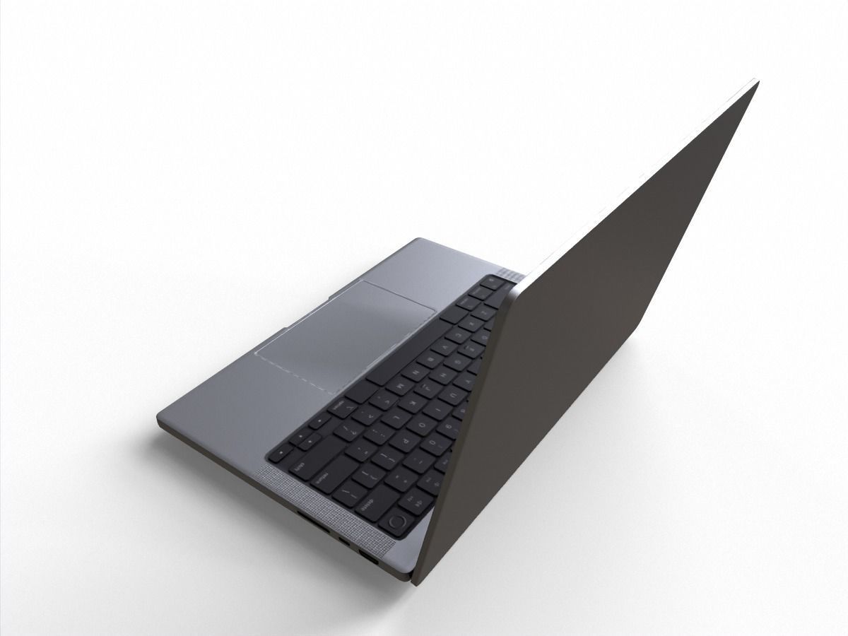 2021 M1 pro max Macbook pro 13 inch Low-poly 3D model_4