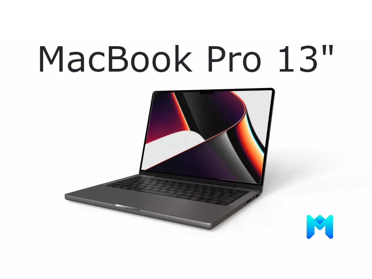 2021 M1 pro max Macbook pro 13 inch Low-poly 3D model_0