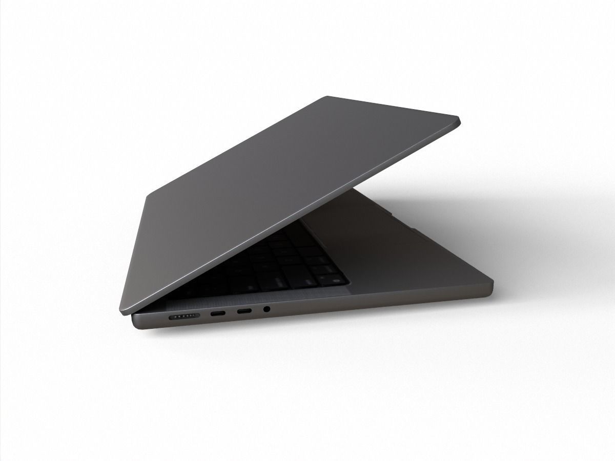 2021 M1 pro max Macbook pro 13 inch Low-poly 3D model_6