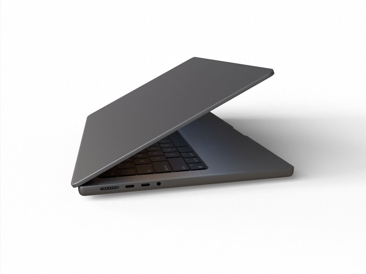 2021 M1 pro max Macbook pro 13 inch Low-poly 3D model_5