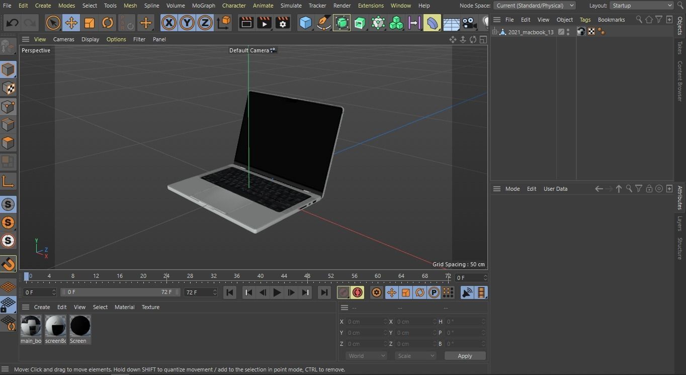 2021 M1 pro max Macbook pro 13 inch Low-poly 3D model_13