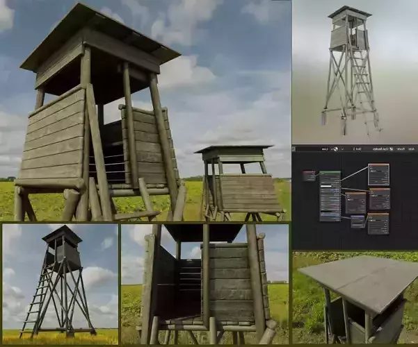 Wooden High Seat For Hunting