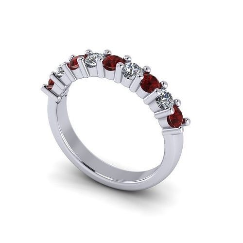 9 Stone Diamond And Ruby ET 3D print model