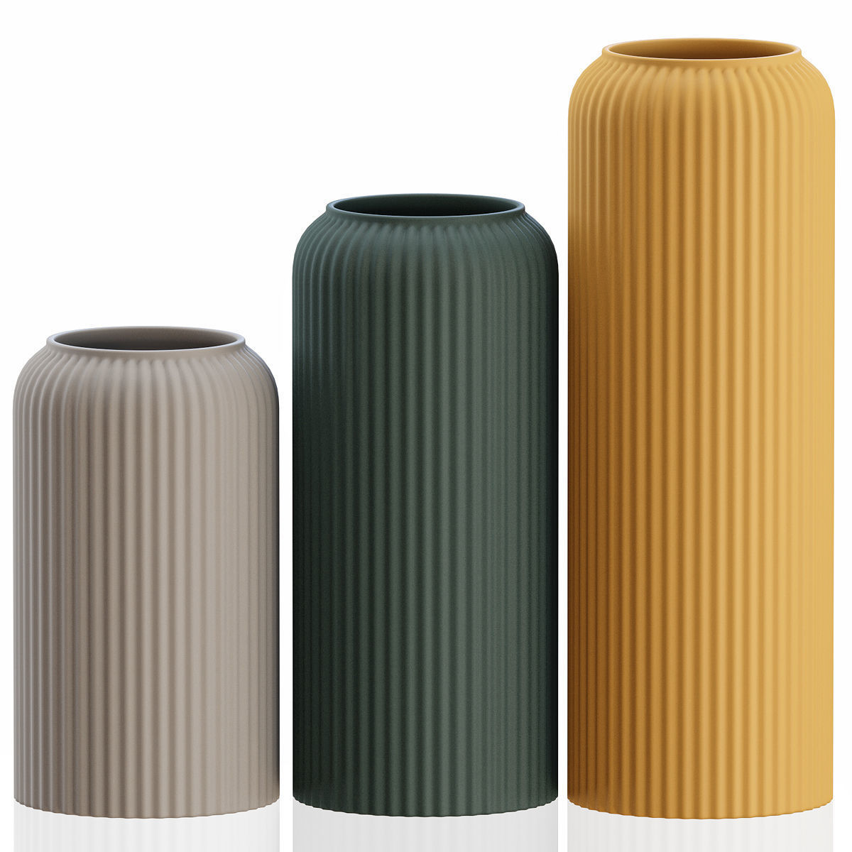Vases 3 ceramic 3D model_1