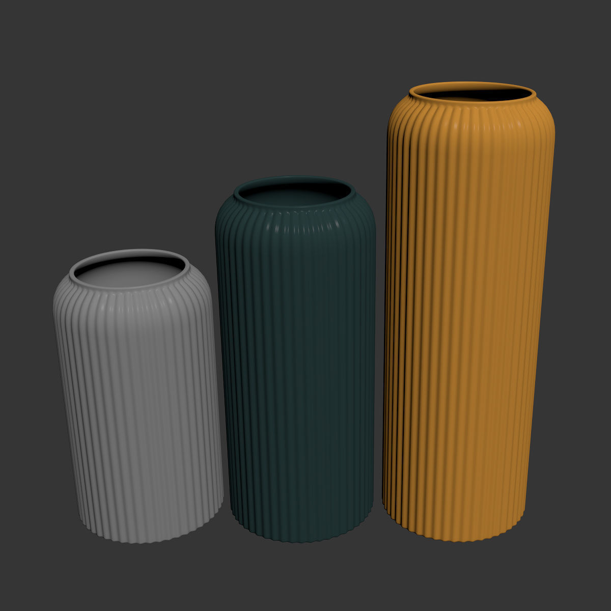 Vases 3 ceramic 3D model_5